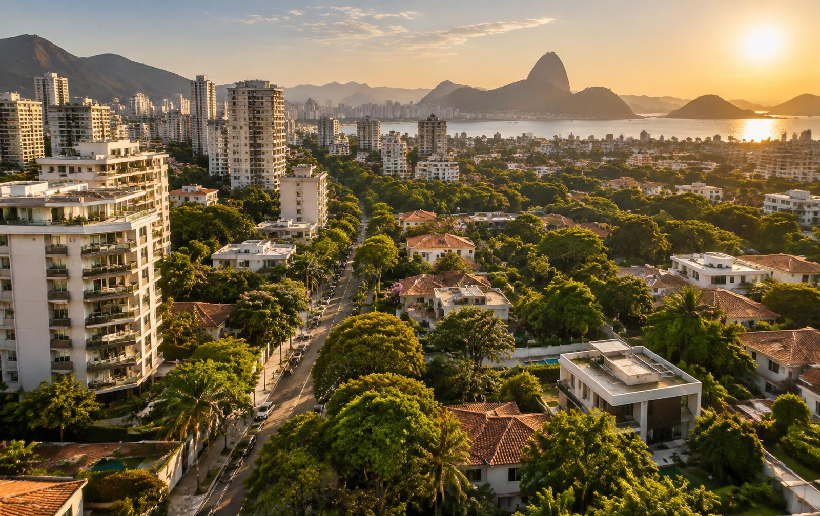 Vista aérea de um bairro residencial brasileiro